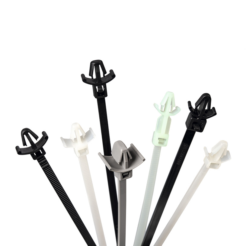 帶箭頭和側(cè)翼的一體式固定扎帶，可拆卸 PA66V0 /PA66V2